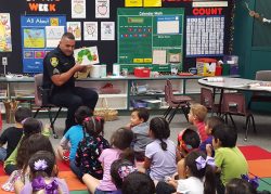 Each week our officers read to local elementary school children.  We want to encourage kids to read and give them an opportunity to interact with officers in a positive environment.  We also take the opportunity to give safety tips and answer questions from the children. Any schools interested in joining the program are encouraged to call 675-4205.
